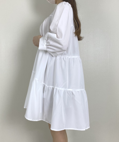 Newlyme 【送料無料】2WAYリボンティアードワンピース ¥3,990(税込)