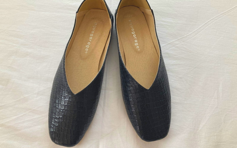 アクアガレージ　2Way スクエアトゥーフラットシューズ