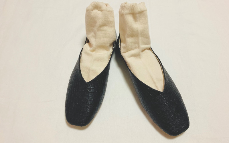 アクアガレージ　2Way スクエアトゥーフラットシューズ