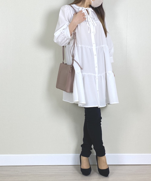 Newlyme 【送料無料】2WAYリボンティアードワンピース ¥3,990(税込)