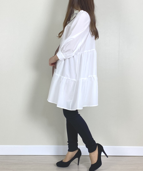 Newlyme 【送料無料】2WAYリボンティアードワンピース ¥3,990(税込)