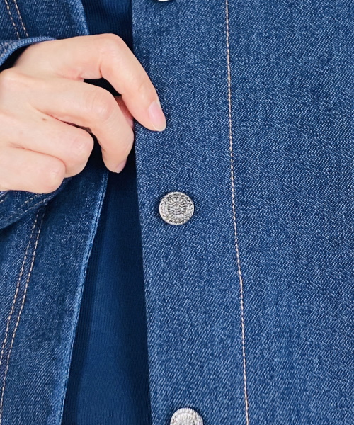 DoCLASSE　ニットdeデニム・デザインジャケット　14,190円（税込）