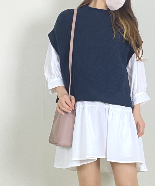 Newlyme 【送料無料】2WAYリボンティアードワンピース ¥3,990(税込)