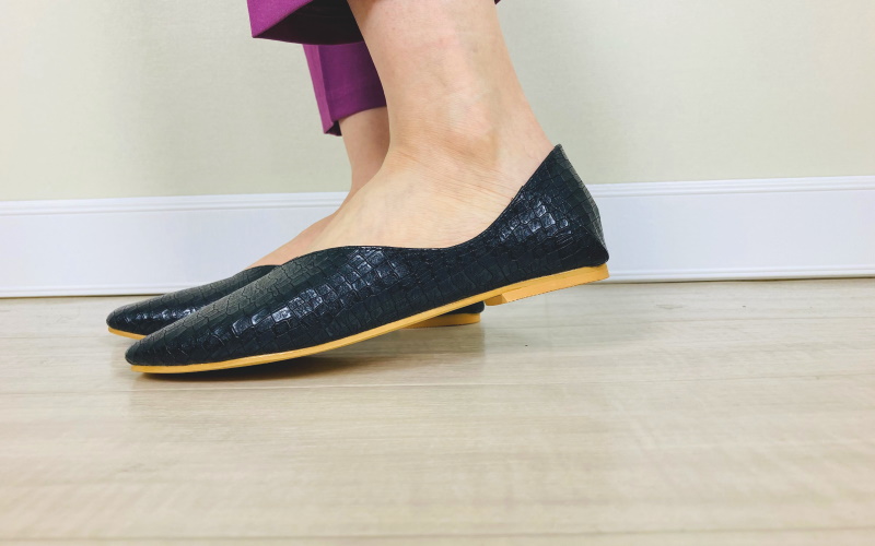 アクアガレージ　2Way スクエアトゥーフラットシューズ