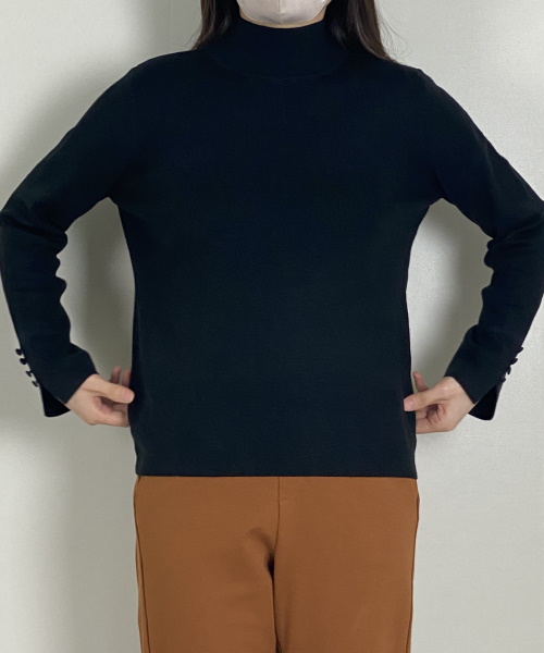 DoCLASSE　総針ニット・エッセンシャルハイネック 4,389（税込）