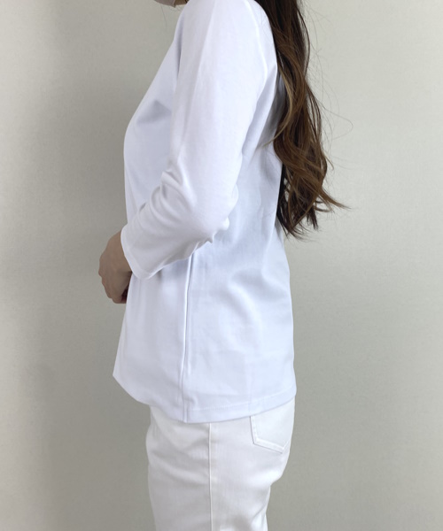 DoCLASSE　ボートネック／7分袖・ドゥクラッセTシャツ(58cm丈)