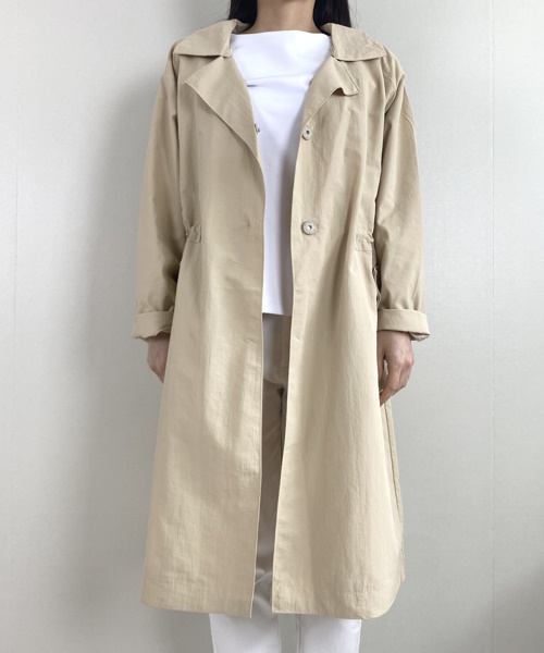 DoCLASSE　ナイロンタッサー・二重衿ステンカラー  ¥19,690