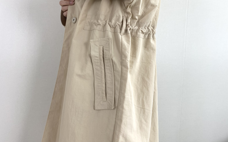 DoCLASSE　ナイロンタッサー・二重衿ステンカラー  ¥19,690