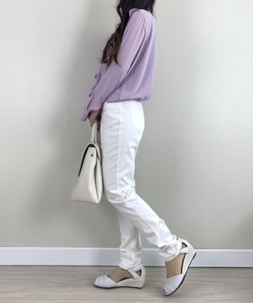 DoCLASSE　ジョーゼット・ラッフルブラウス 