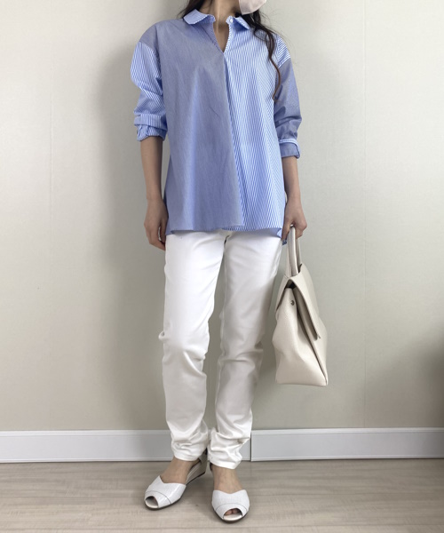 DoCLASSE　アシメストライプ・プルオーバーシャツ  ¥7,689