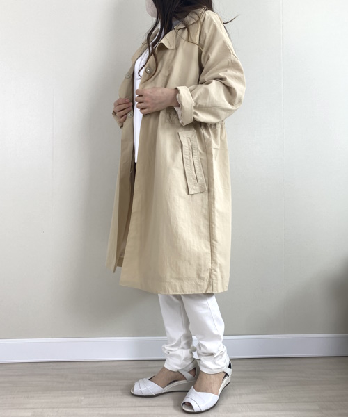 DoCLASSE　ナイロンタッサー・二重衿ステンカラー  ¥19,690