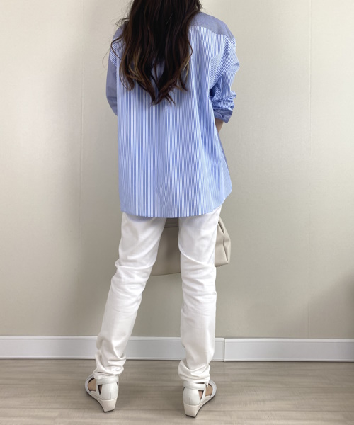 DoCLASSE　アシメストライプ・プルオーバーシャツ  ¥7,689