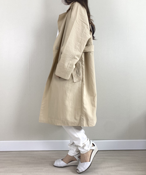 DoCLASSE　ナイロンタッサー・二重衿ステンカラー  ¥19,690