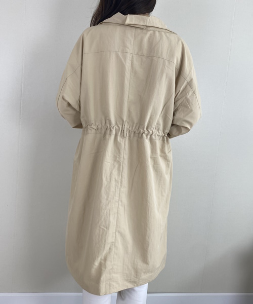 DoCLASSE　ナイロンタッサー・二重衿ステンカラー  ¥19,690