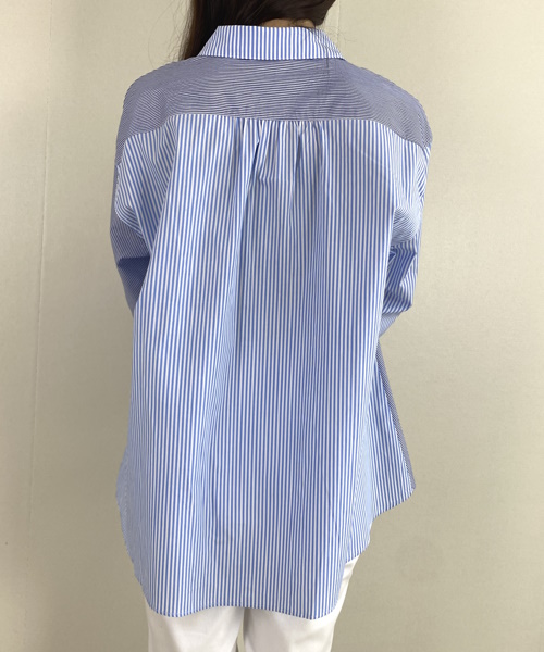 DoCLASSE　アシメストライプ・プルオーバーシャツ  ¥7,689