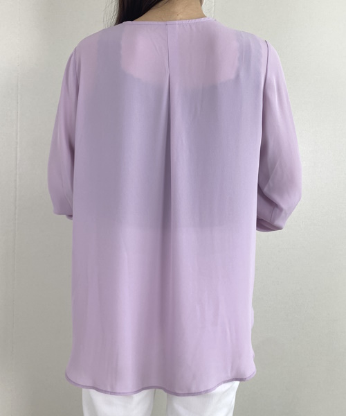 DoCLASSE　ジョーゼット・ラッフルブラウス 