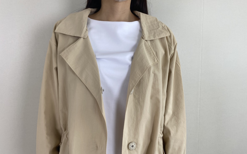 DoCLASSE　ナイロンタッサー・二重衿ステンカラー  ¥19,690