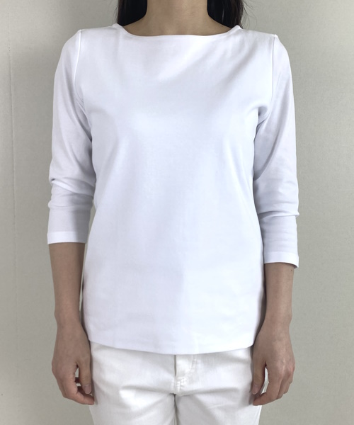 DoCLASSE　ボートネック／7分袖・ドゥクラッセTシャツ(58cm丈)