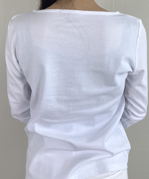 DoCLASSE　ボートネック／7分袖・ドゥクラッセTシャツ(58cm丈)