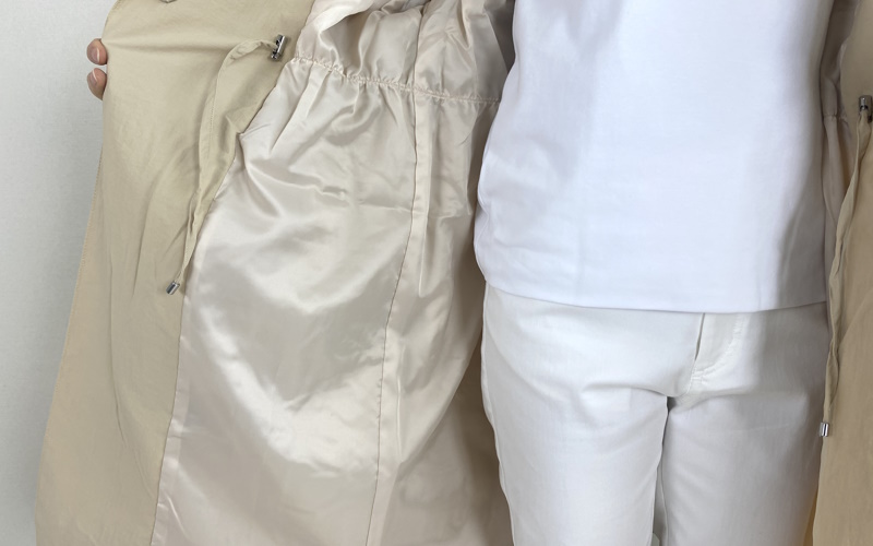 DoCLASSE　ナイロンタッサー・二重衿ステンカラー  ¥19,690