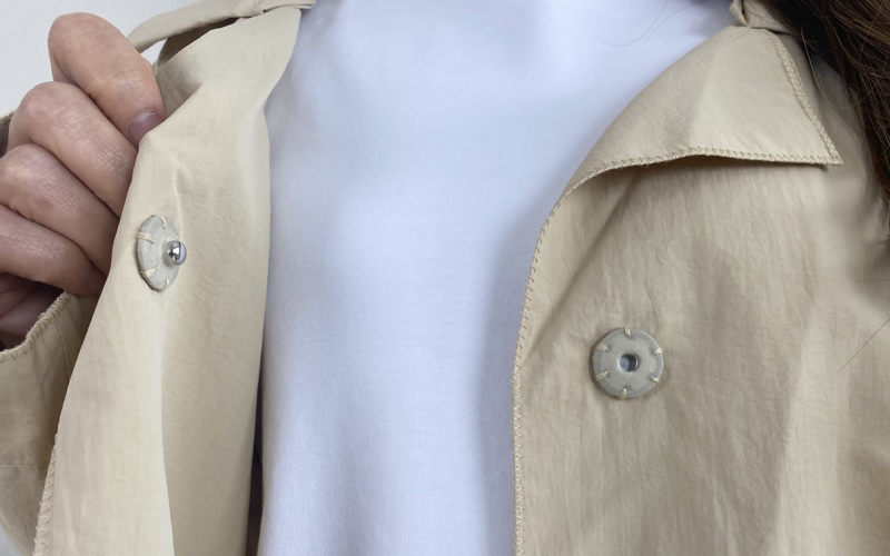 DoCLASSE　ナイロンタッサー・二重衿ステンカラー  ¥19,690