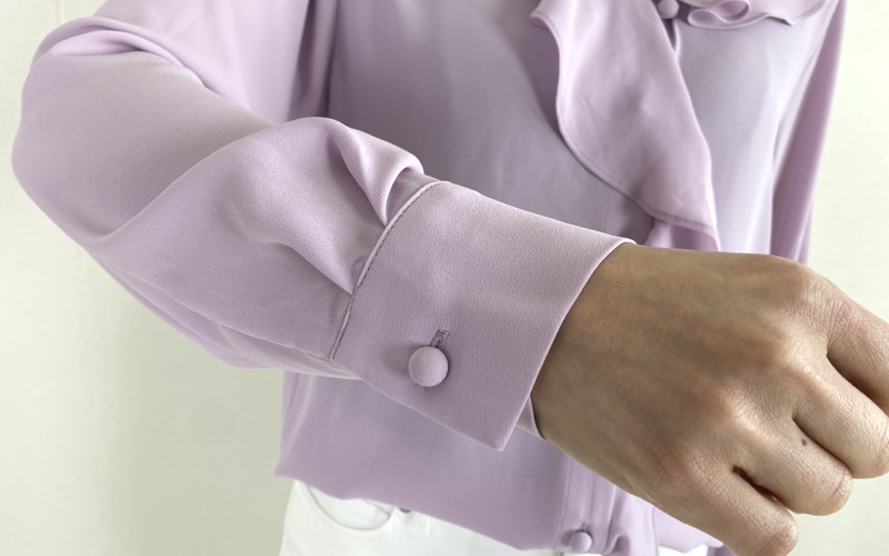 DoCLASSE　ジョーゼット・ラッフルブラウス 