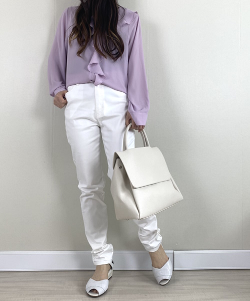 DoCLASSE　ジョーゼット・ラッフルブラウス 