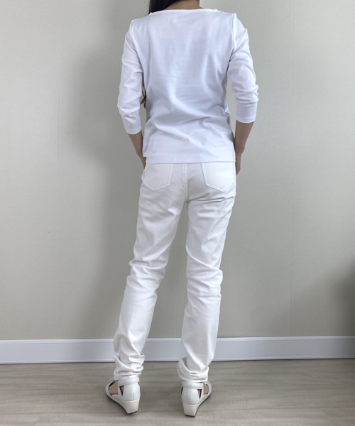 DoCLASSE　ボートネック／7分袖・ドゥクラッセTシャツ(58cm丈)