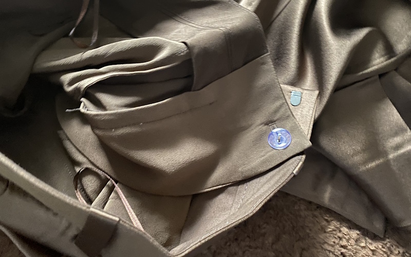 LILYSILK ハイウエスト オックスフォードバッグス ワイドパンツ ¥38,740