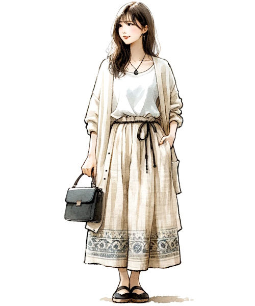 ナチュラル服を大人可愛く着こなすポイントと服の選び方