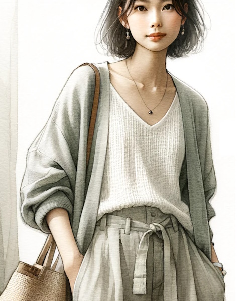 ナチュラル服を大人可愛く着こなすポイントと服の選び方