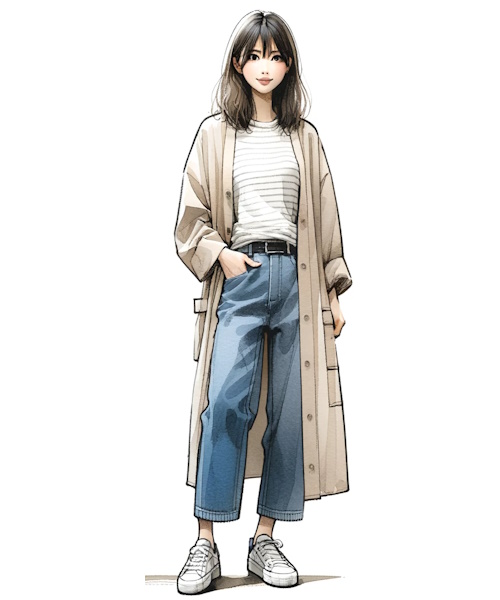 ナチュラル服を大人可愛く着こなすポイントと服の選び方