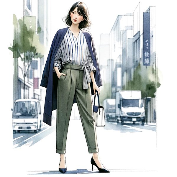 シンプルなカーディガンをおしゃれに着る・40代大人の女性が素敵に見える着こなし方法