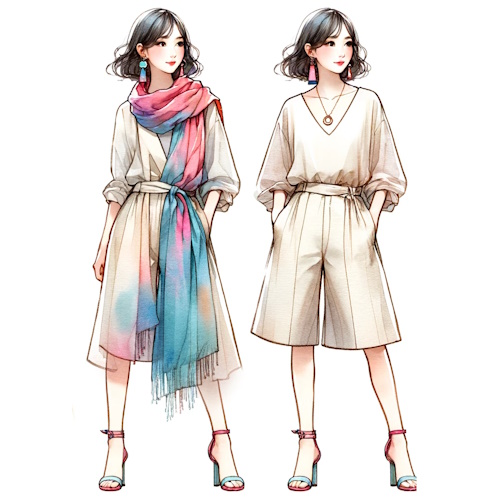 レトロ&モダンを取り入れた大人可愛い2024年春夏コーディネート10選