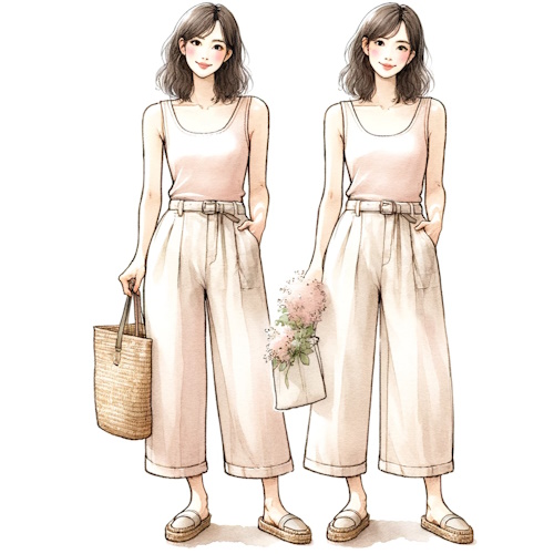 レトロ&モダンを取り入れた大人可愛い2024年春夏コーディネート10選