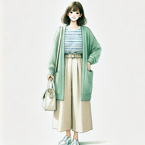 春のナチュラルカジュアル♪ミントグリーン×ボーダーで爽やかおしゃれコーデ