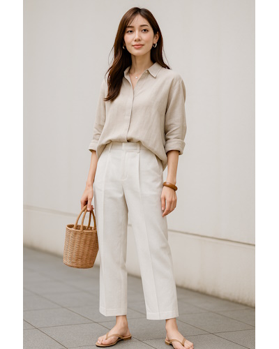 40代女性の夏ファッション・コーディネート