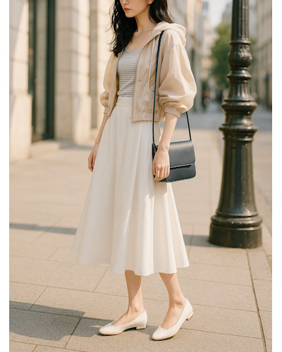 初夏に最適!気温22~23℃の大人女性の清潔感あるシンプルなきれいめコーディネート