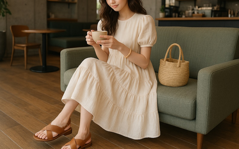 ラテカラーを使ったちょっぴり大人な夏の淡色コーディネートまとめ