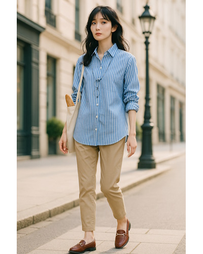 初夏に最適!気温22~23℃の大人女性の清潔感あるシンプルなきれいめコーディネート