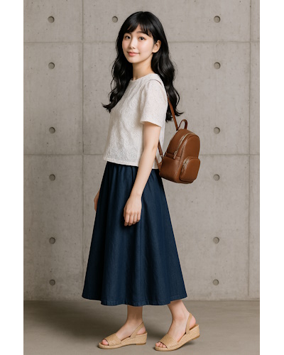 プチプラでもきちんと見え。40代の7月を彩る夏の高見え30日コーディネート