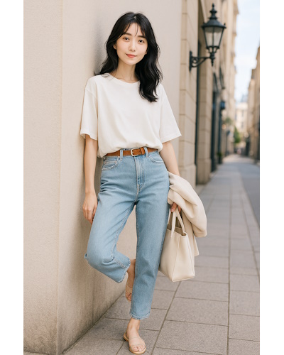 初夏に最適!気温22~23℃の大人女性の清潔感あるシンプルなきれいめコーディネート