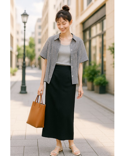 初夏に最適!気温22~23℃の大人女性の清潔感あるシンプルなきれいめコーディネート