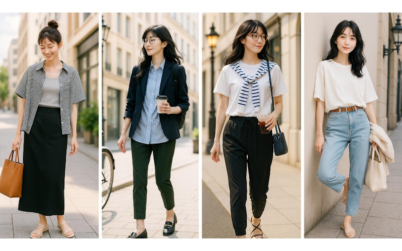 初夏に最適！気温22～23℃の大人女性の清潔感あるシンプルなきれいめコーディネート