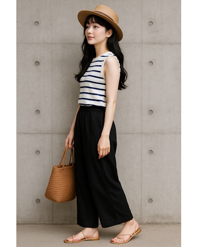 プチプラでもきちんと見え。40代の7月を彩る夏の高見え30日コーディネート