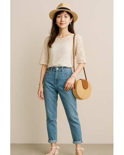 40代女性の夏ファッション・コーディネート