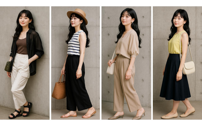 プチプラでもきちんと見え。40代の7月を彩る夏の高見え30日コーディネート