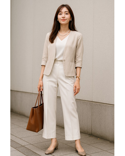 40代女性の夏ファッション・コーディネート