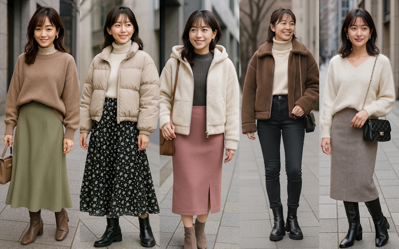 小柄・低身長の大人の女性の冬の大人可愛いファッションコーデ術まとめ