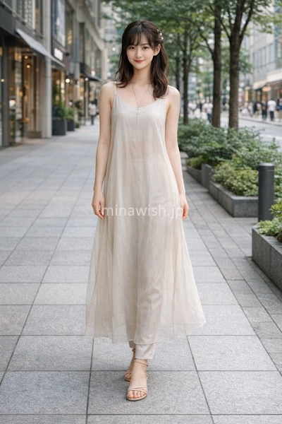 【Airy & Minimal】シアーリネンのワントーンコーデ